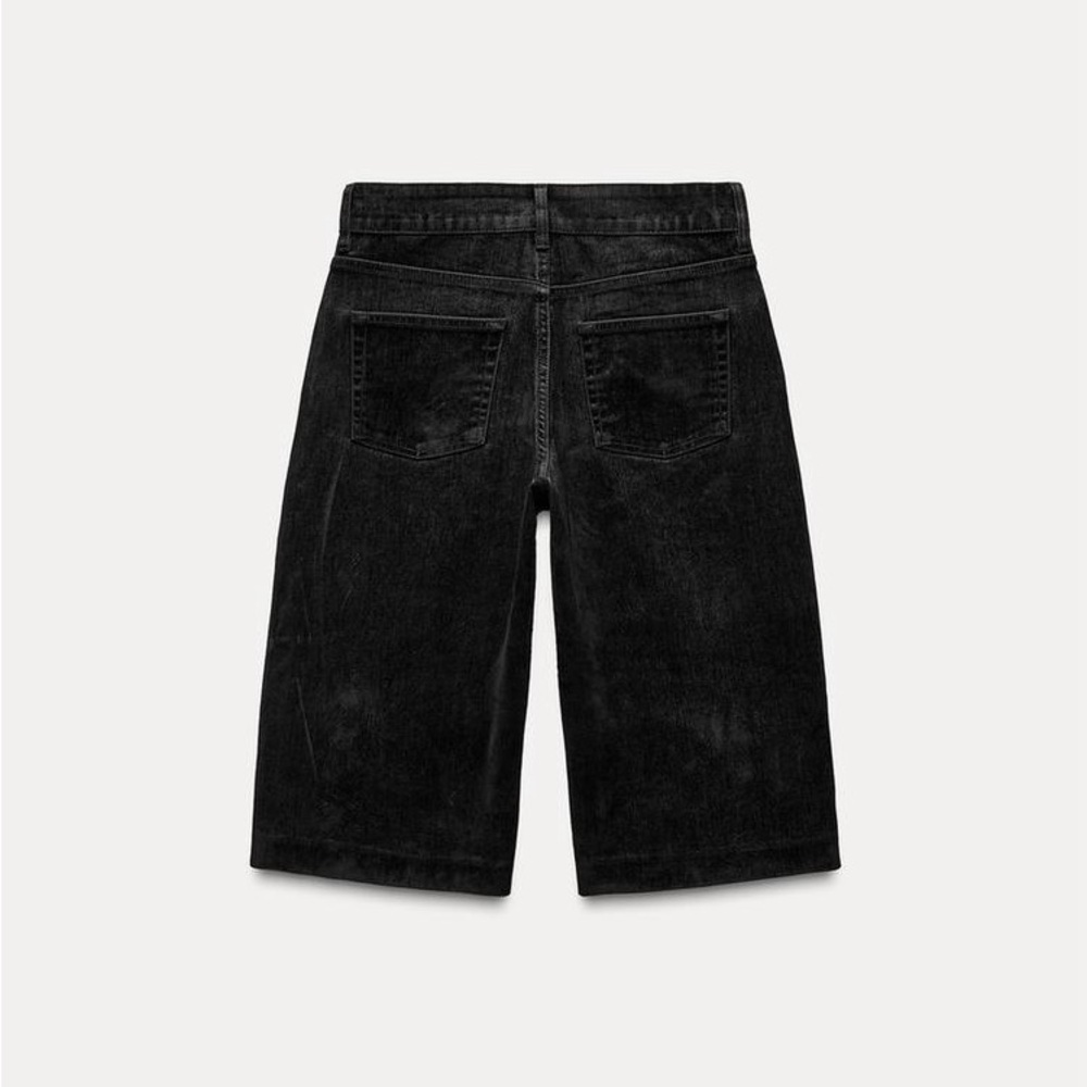 NWT Zara Woman Collection The Mid Rise Bermuda in Flock - Picture 7 of 13